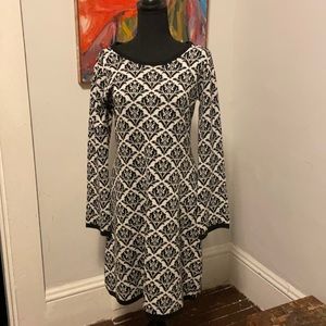 A-line wool-like acrylic-polyester blend winter weight dress